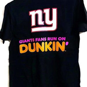 DUNKIN NFL NY GIANTS UNISEX T-Shirt - Pure Cotton 100% SM to 2XL-BRAND NEW!!